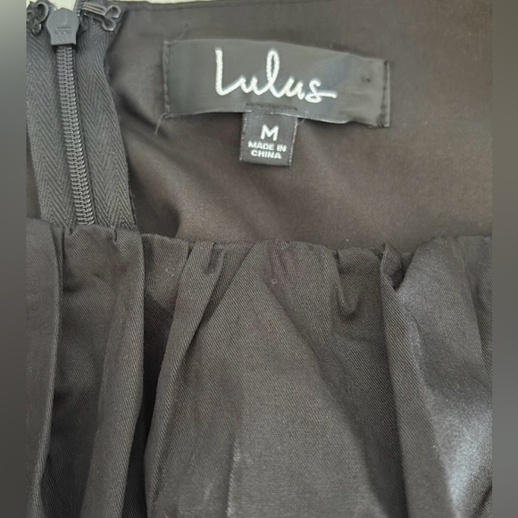 Lulus Whatever You Like Black Short Sleeve Mini Dress NWT , sz medium - Picture 10 of 11